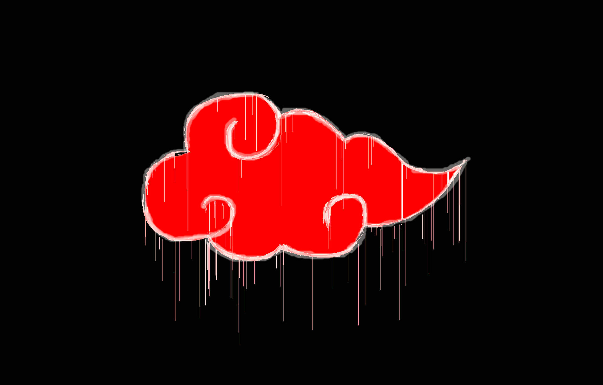 Raining Red Akatsuki Cloud Wallpaper