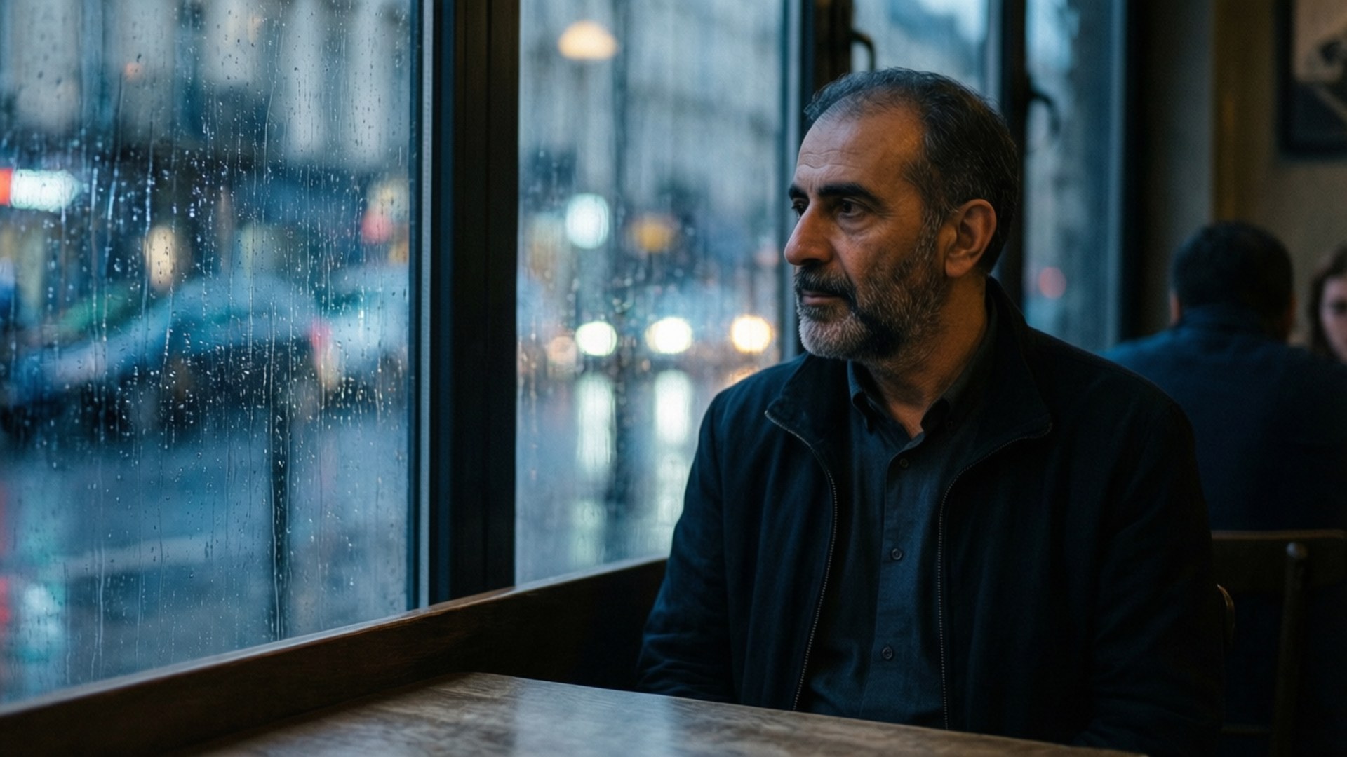 Regnfull Kafé Kontemplasjon Bakgrunner