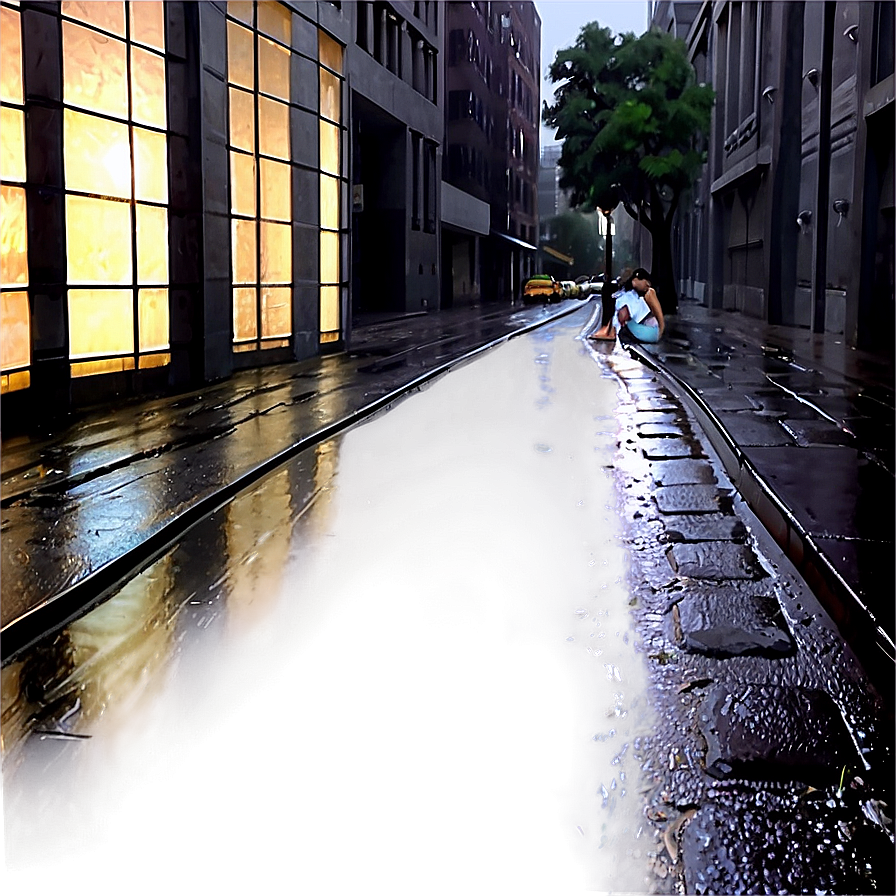 Rainy City Street Png 46 PNG