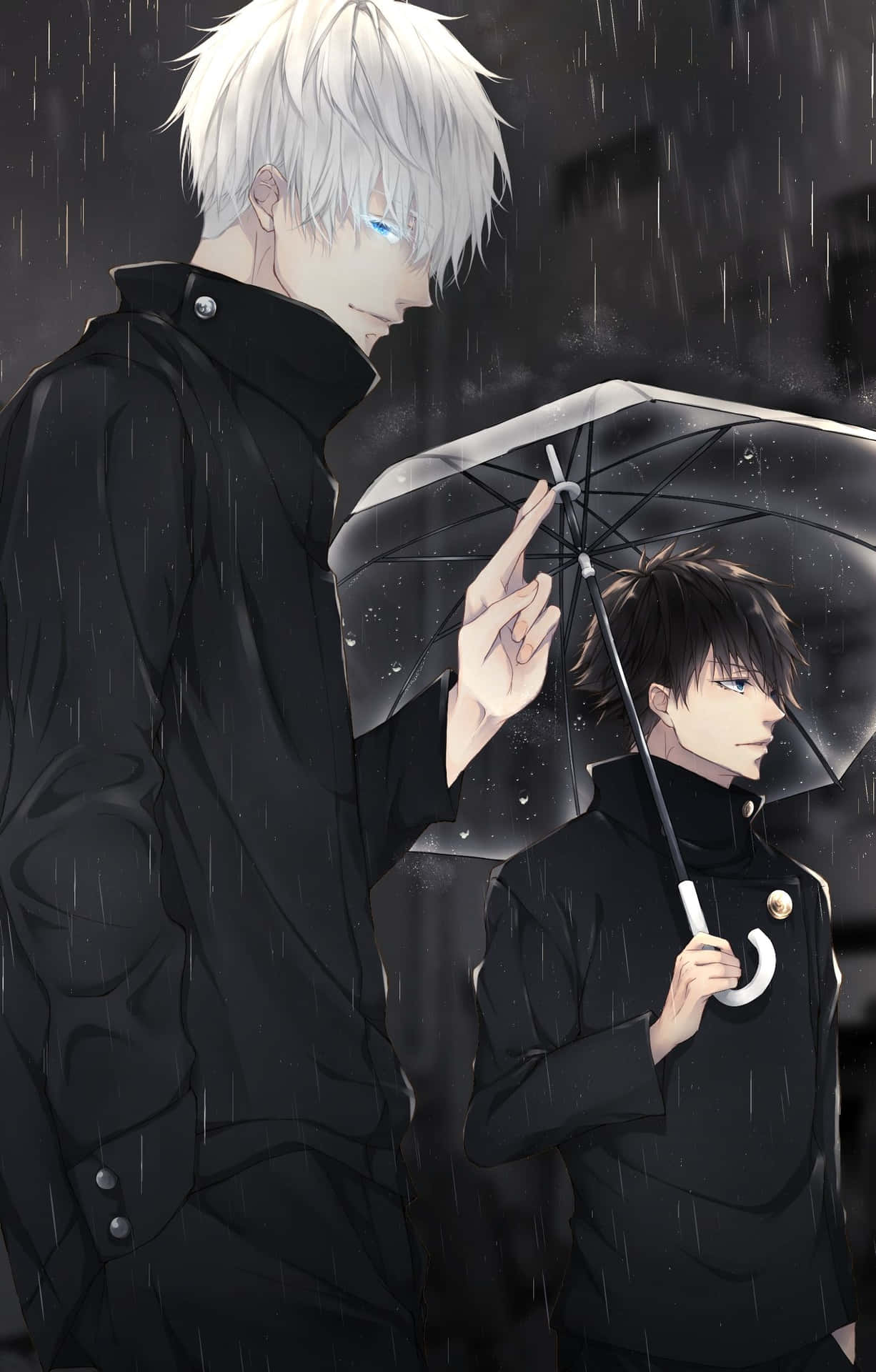 Rainy_ Day_ Encounter_ Anime_ Style Wallpaper