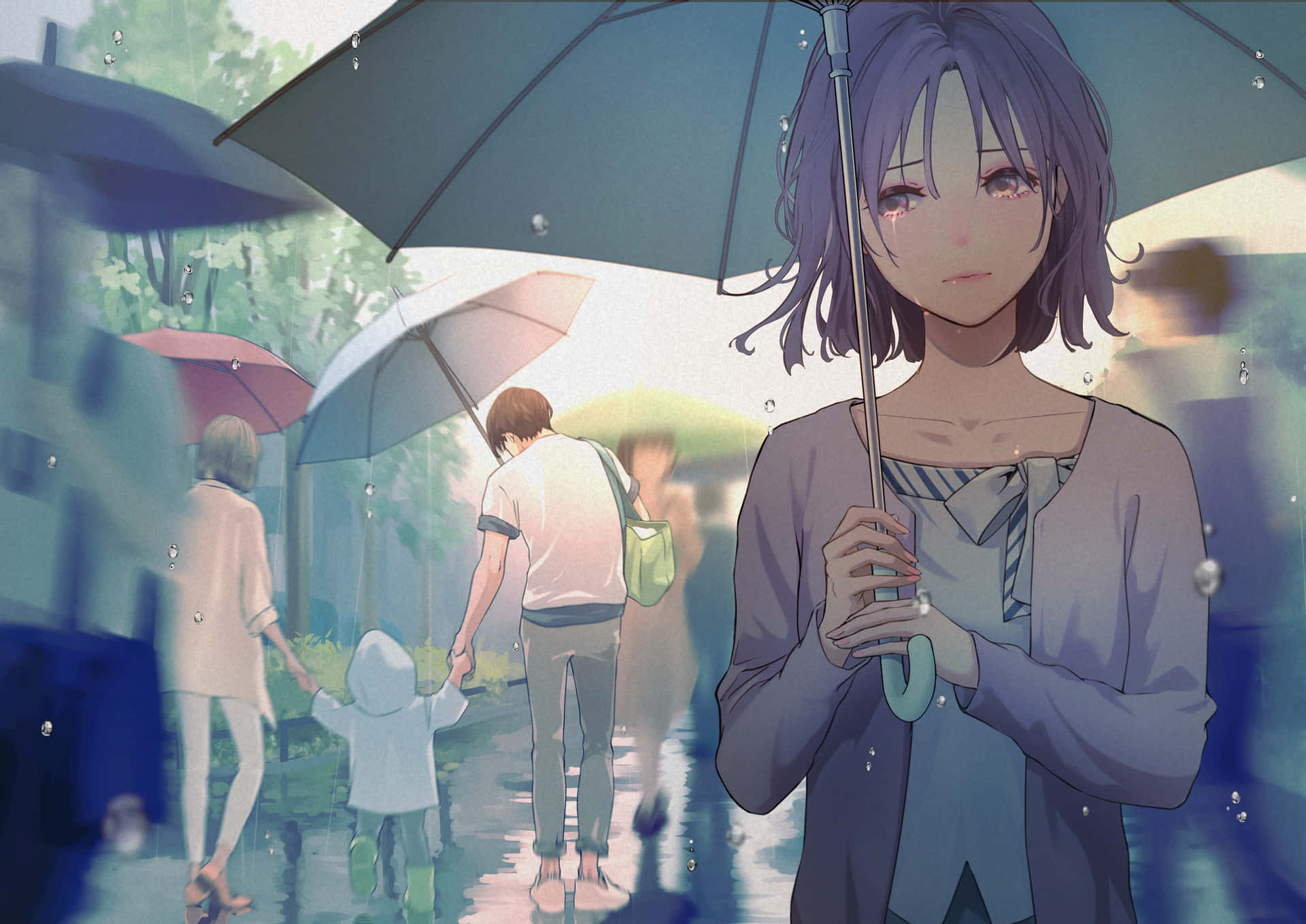 Rainy_ Day_ Heartache_ Anime_ Art.jpg Wallpaper