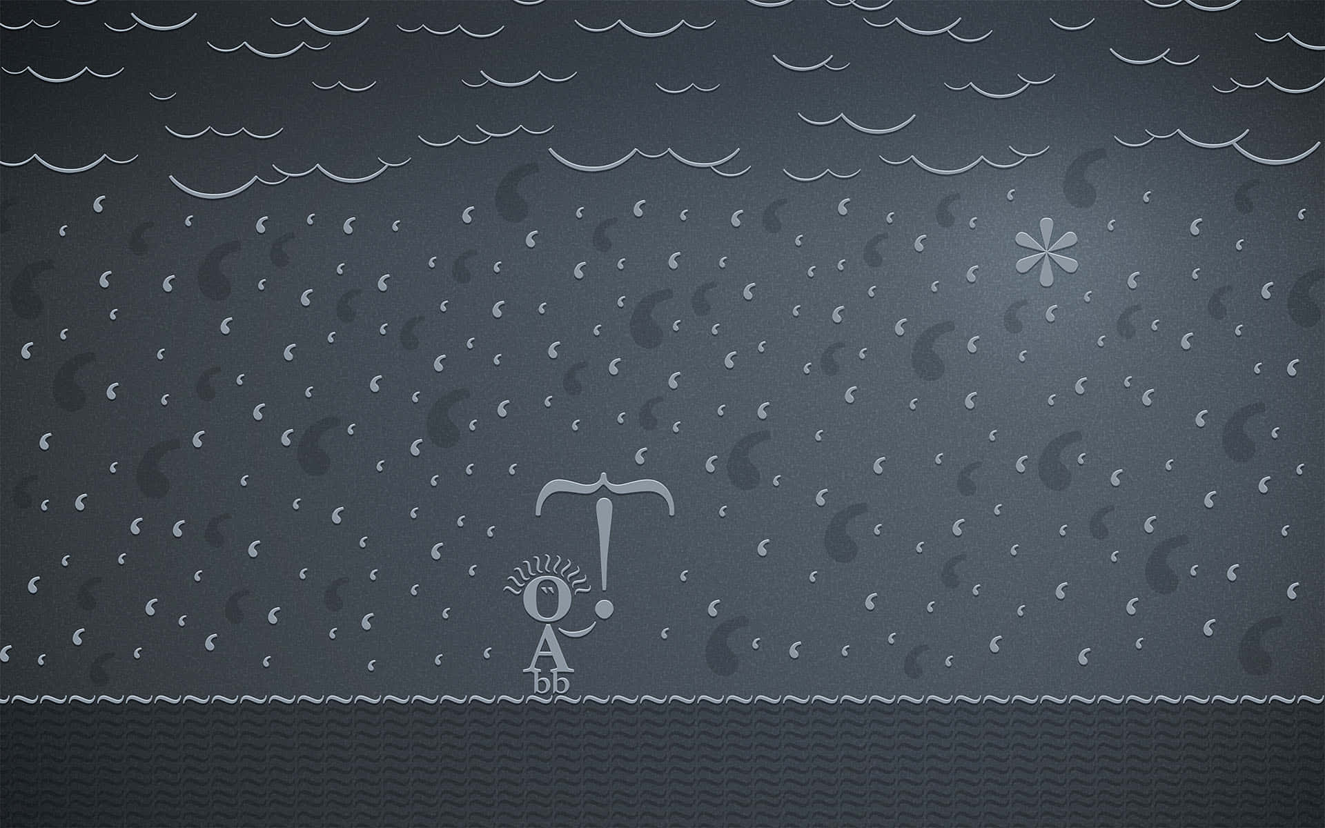 Keyboard Symbols Depicting Rainy Day Picture