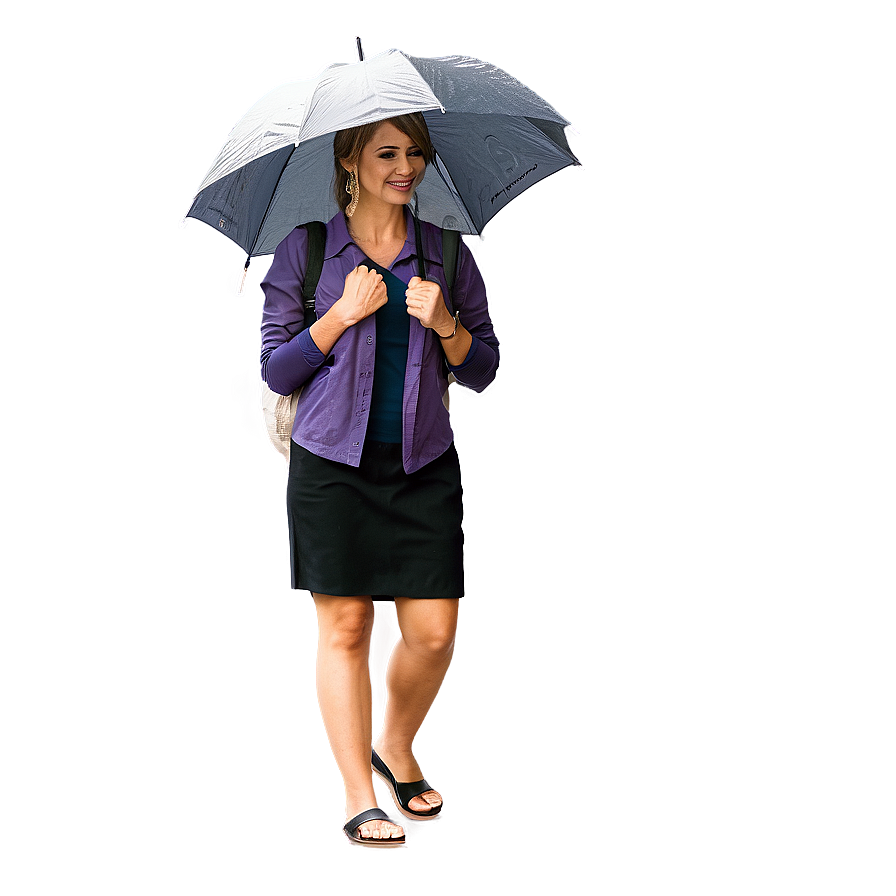 Rainy Day Walking Png Ihd16 PNG