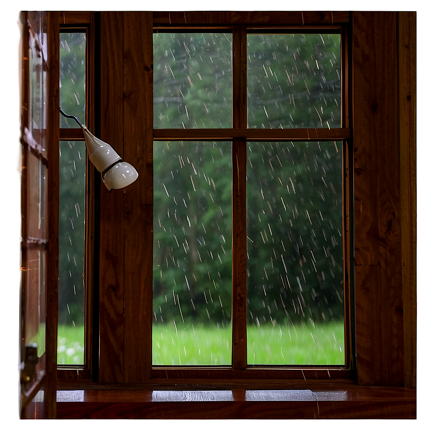Rainy Day Window Scene Png Qrm18 PNG