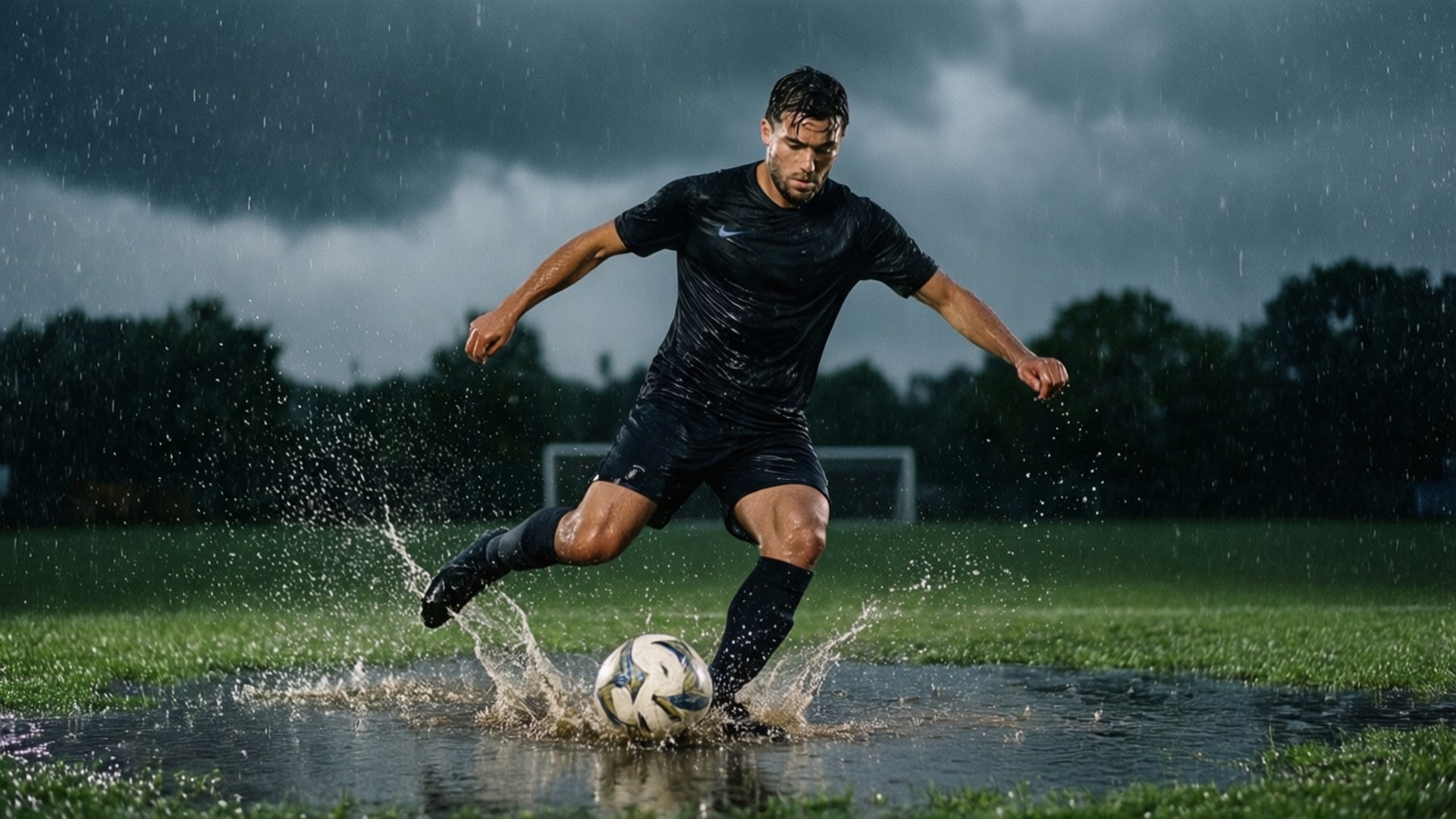 Regnig Dribbling Bakgrundsbilder