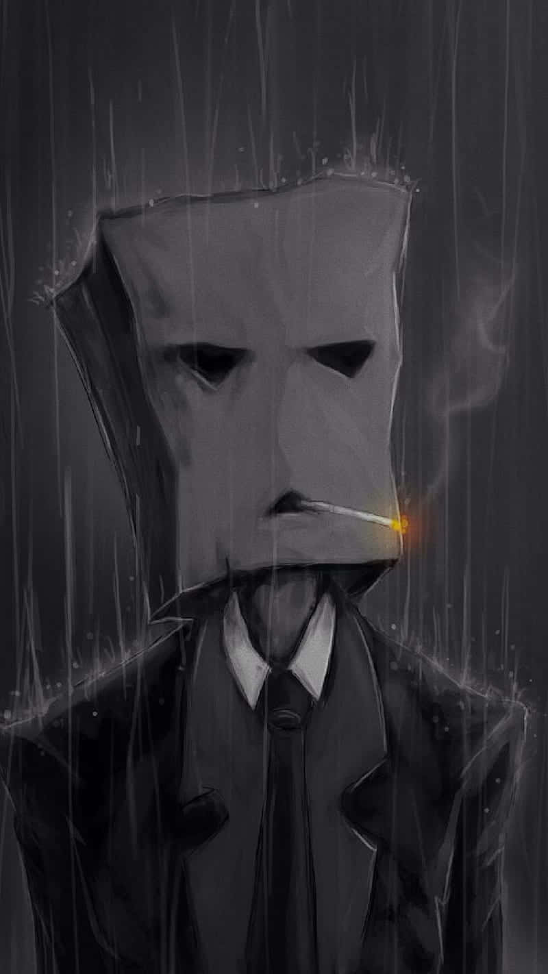 Rainy Noir Smoking Figure.jpg Wallpaper