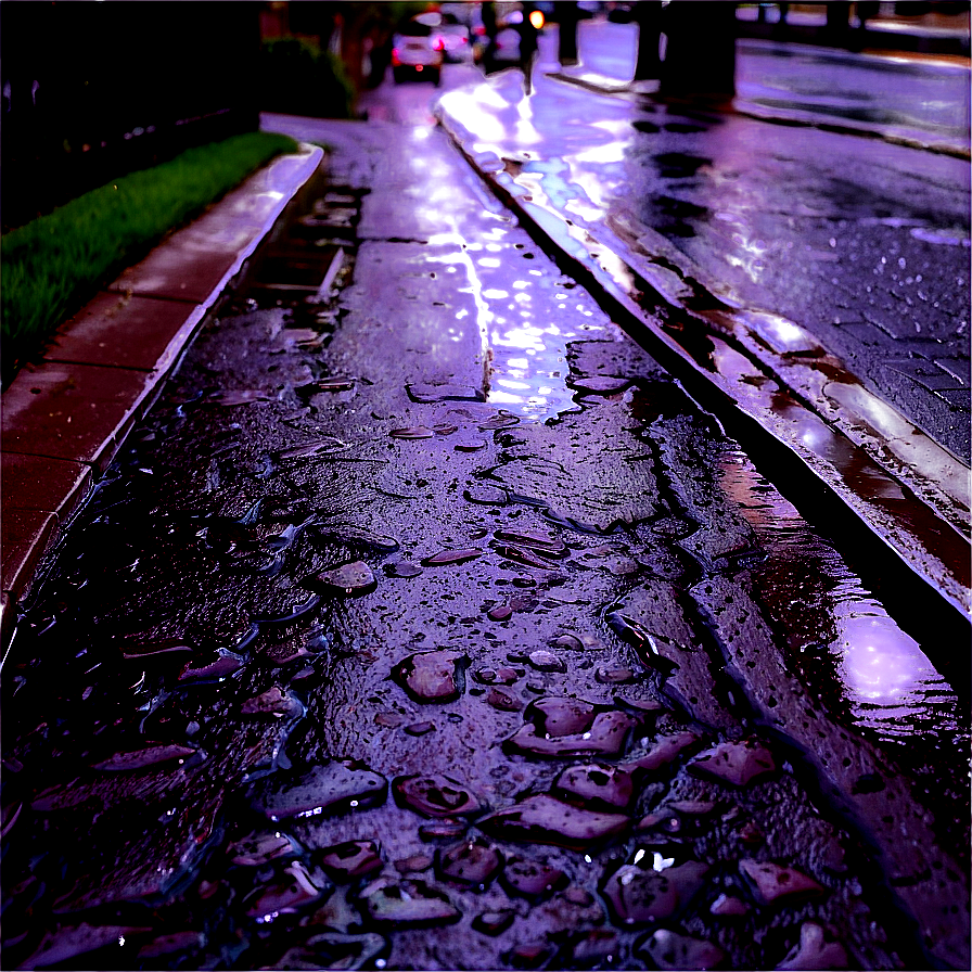 Rainy Sidewalk Png 05032024 PNG