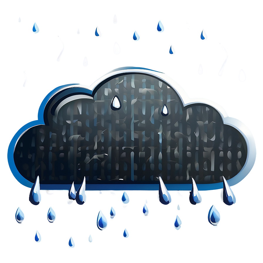 Rainy Weather Cloud Vector Png 06262024 PNG