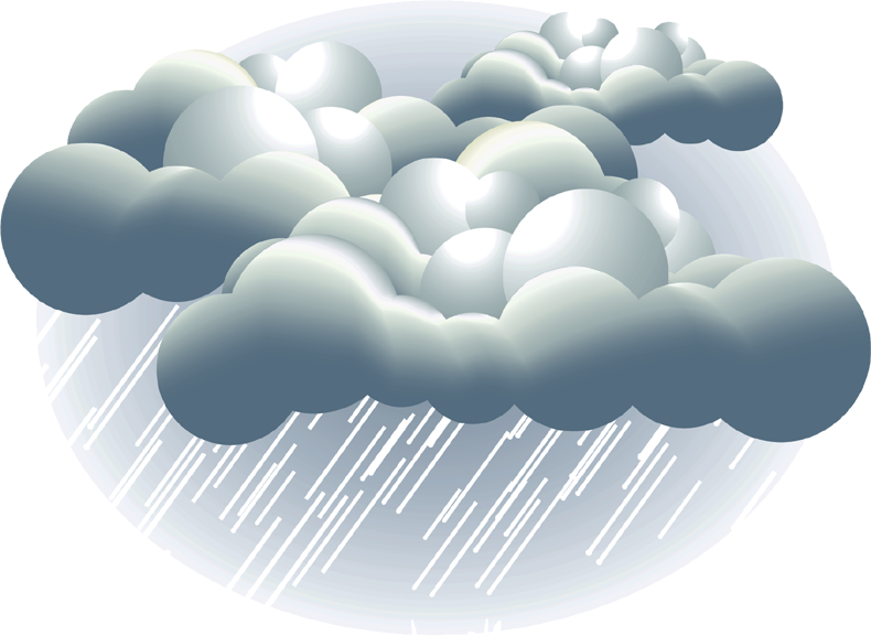 Rainy Weather Clouds Illustration PNG