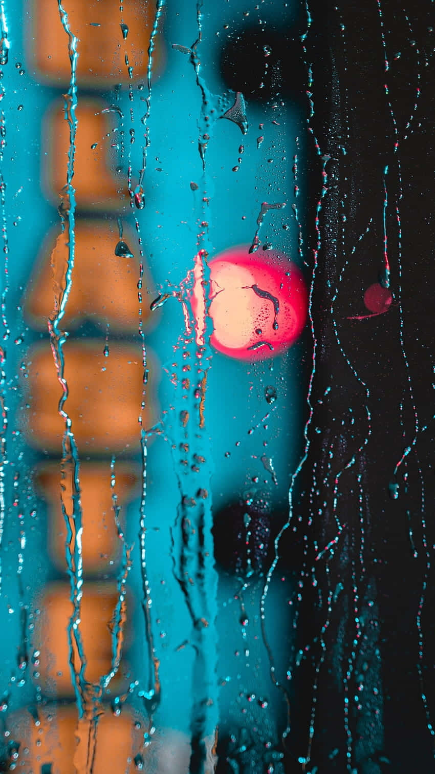 Rainy Window Abstract Lights Wallpaper