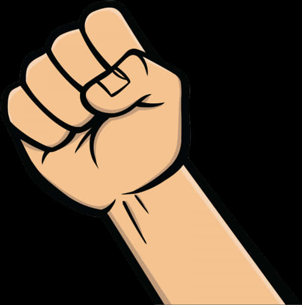 Raised Clenched Fist Illustration PNG