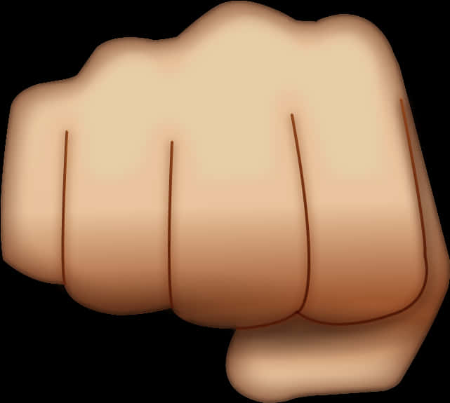 Raised Fist Emoji Illustration PNG