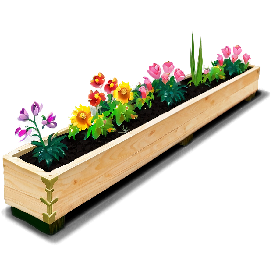 Raised Flower Bed Png 06272024 PNG