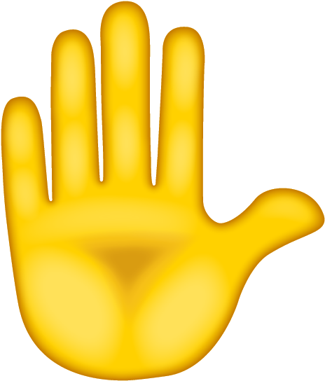 Raised Hand Emoji PNG