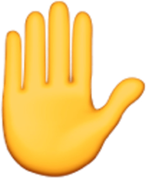 Download Raised Hand Emoji | Wallpapers.com