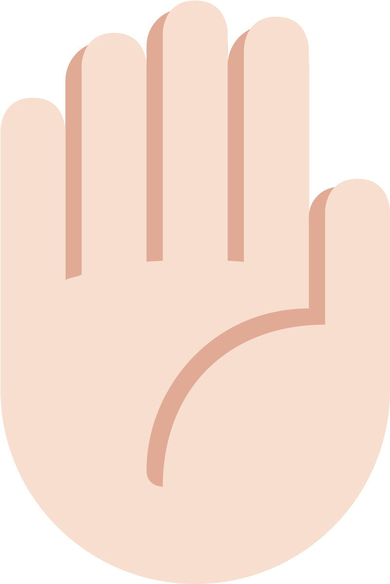 Download Raised Hand Emoji | Wallpapers.com