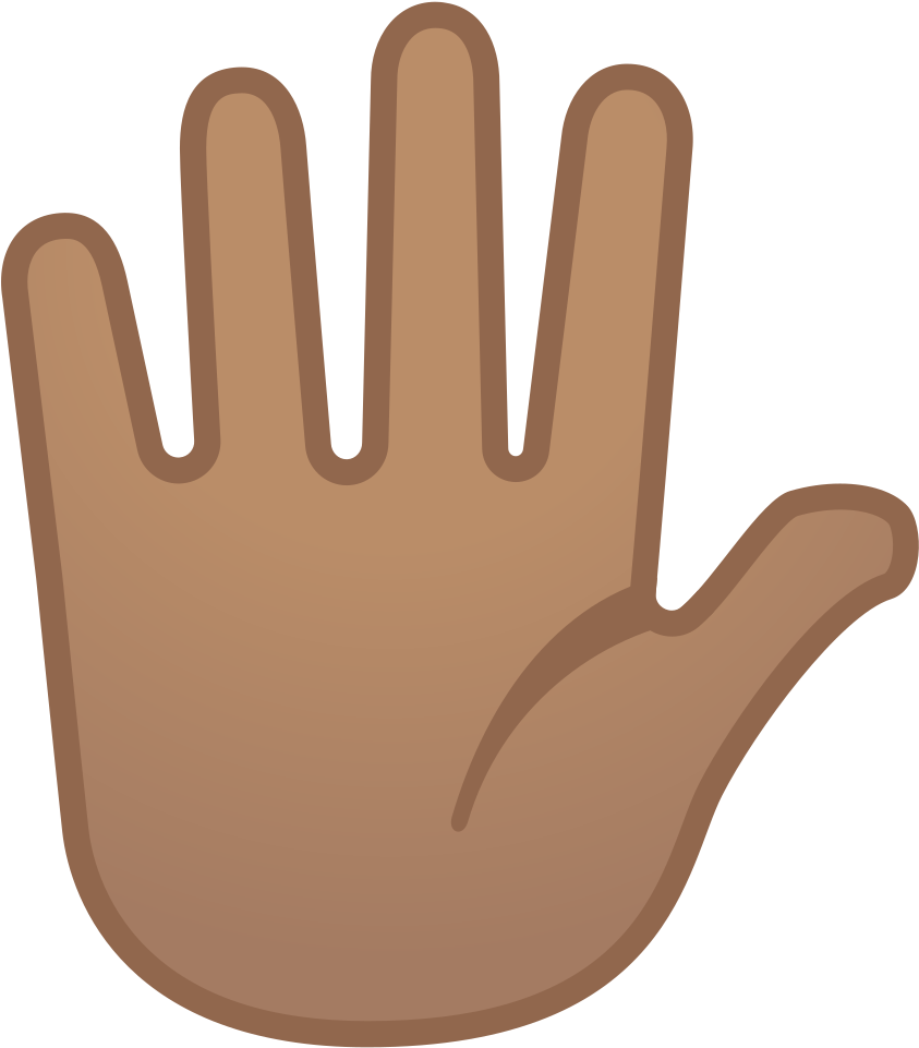 Raised Hand Emoji Illustration PNG