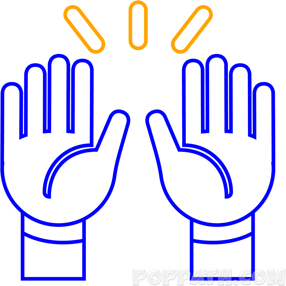 Raised Hands Emoji Graphic PNG