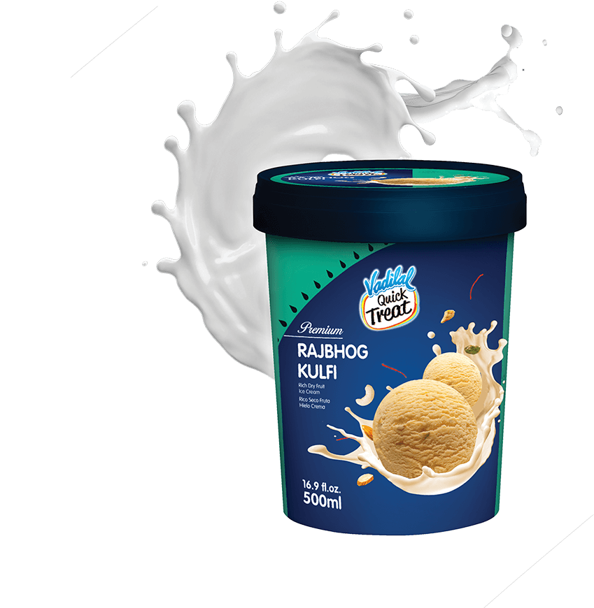 Rajbhog Kulfi Packaging Splash PNG