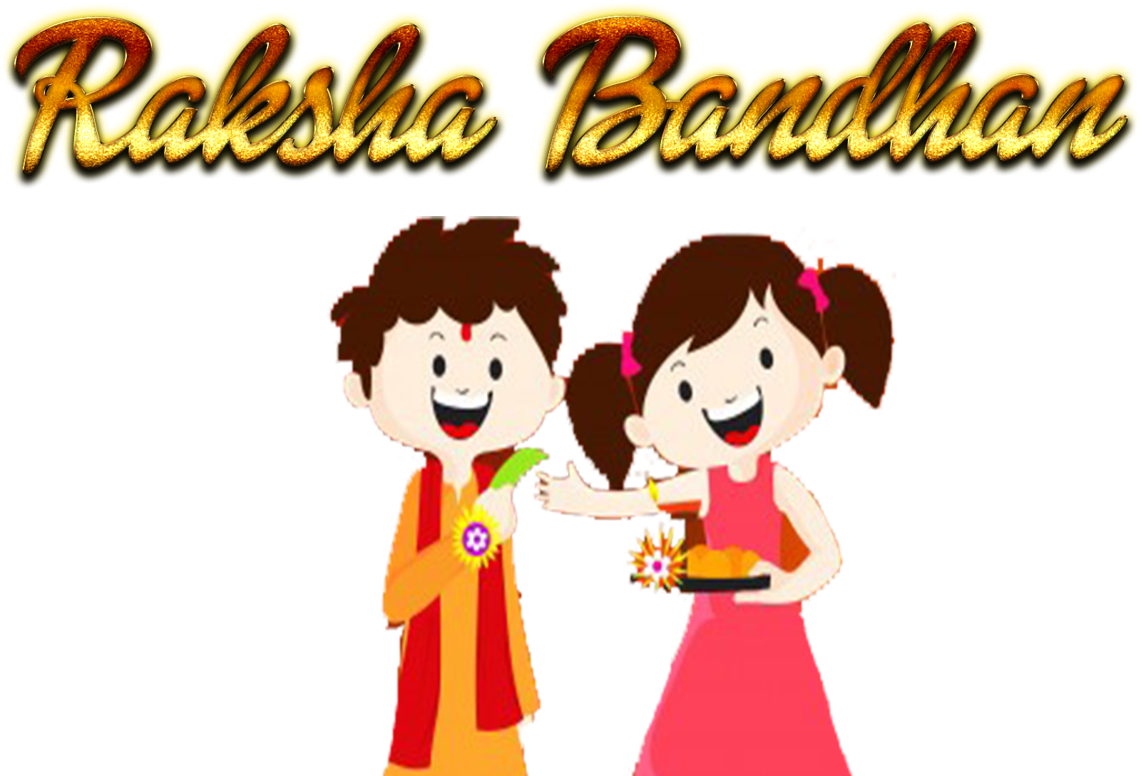 Raksha Bandhan Celebration Cartoon PNG