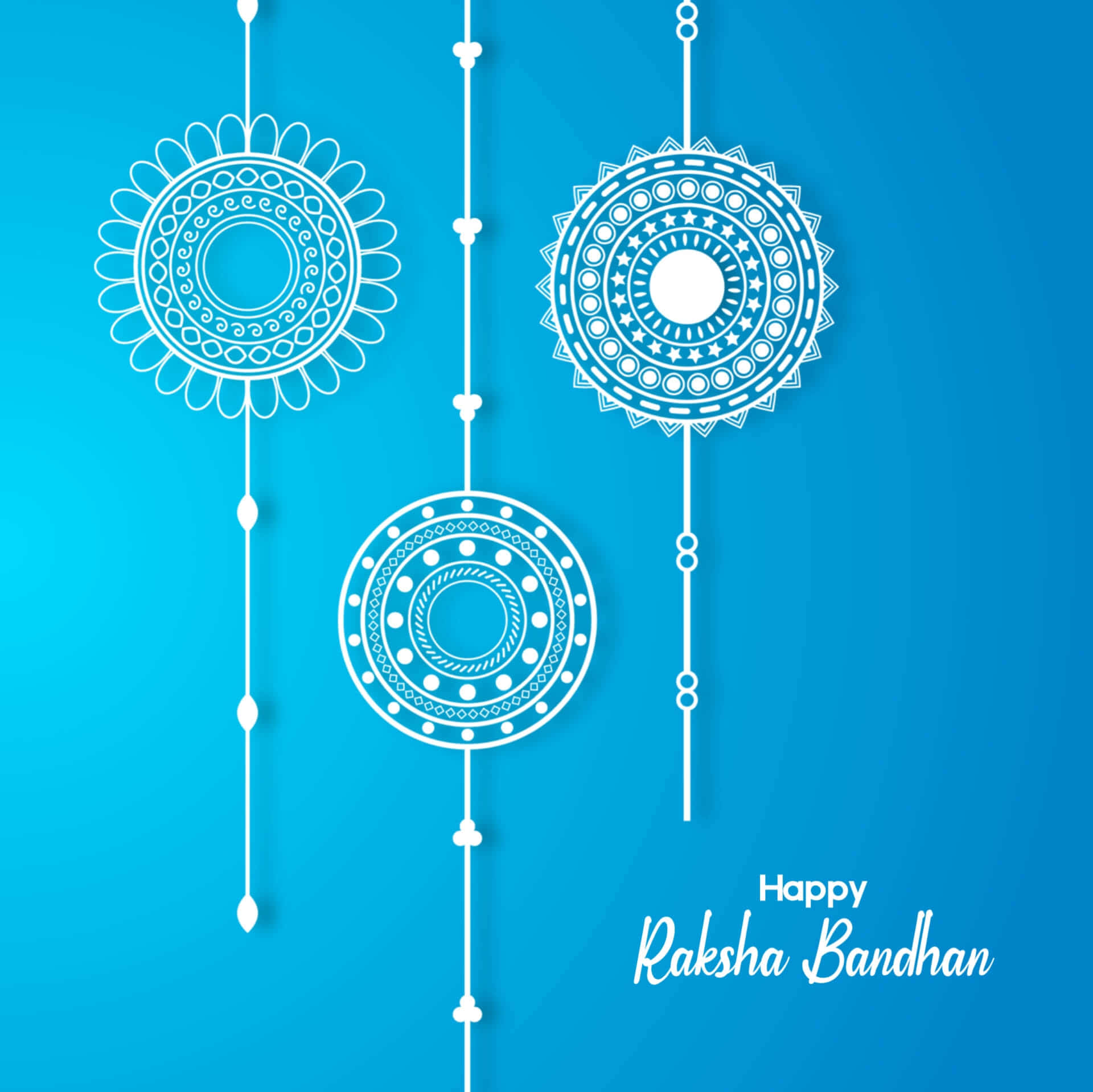 Raksha Bandhan Festival Greeting Design Wallpaper