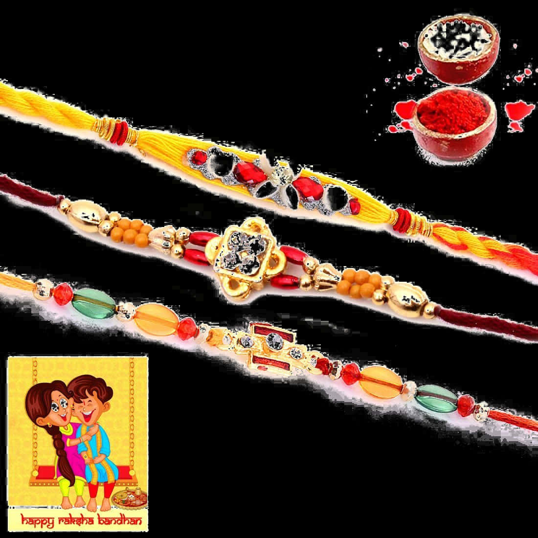 Raksha Bandhan Festival Rakhis PNG