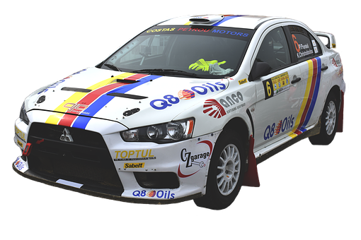 Rally Car Mitsubishi Lancer Evolution Sponsor Decals PNG