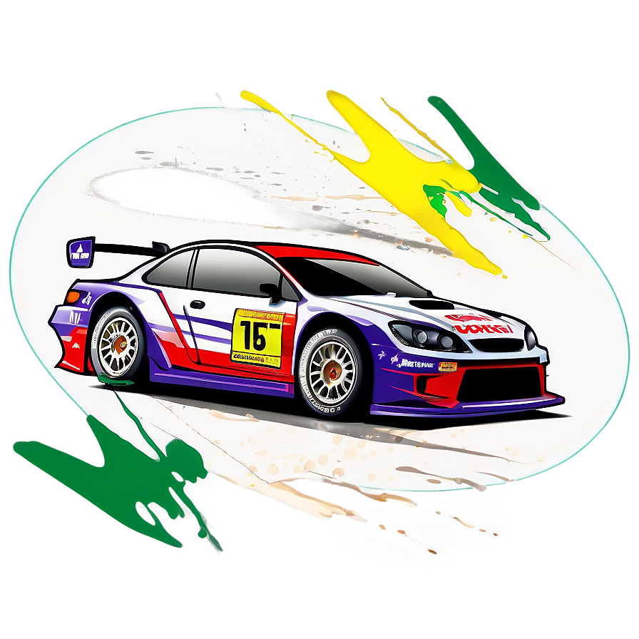 Rally Car Vector Sketch Png 06202024 PNG