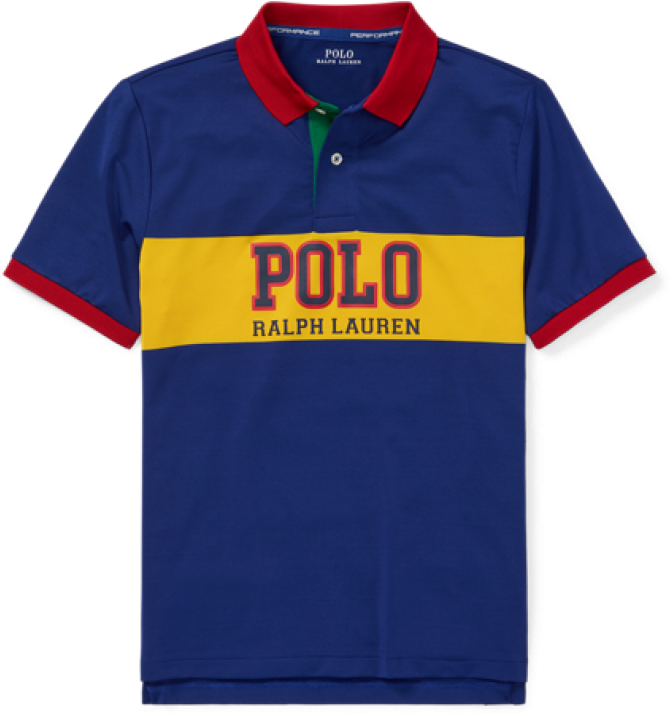 Ralph Lauren Colorblock Polo Shirt PNG