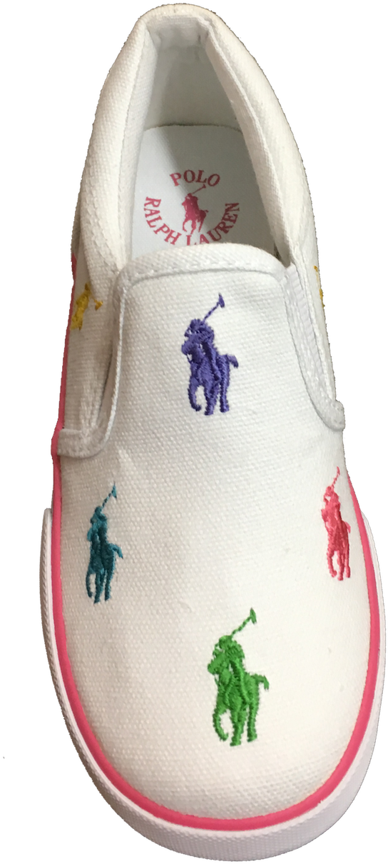 Ralph Lauren Multi Color Pony Sneaker PNG