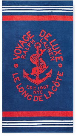 Ralph Lauren Nautical Towel Design PNG