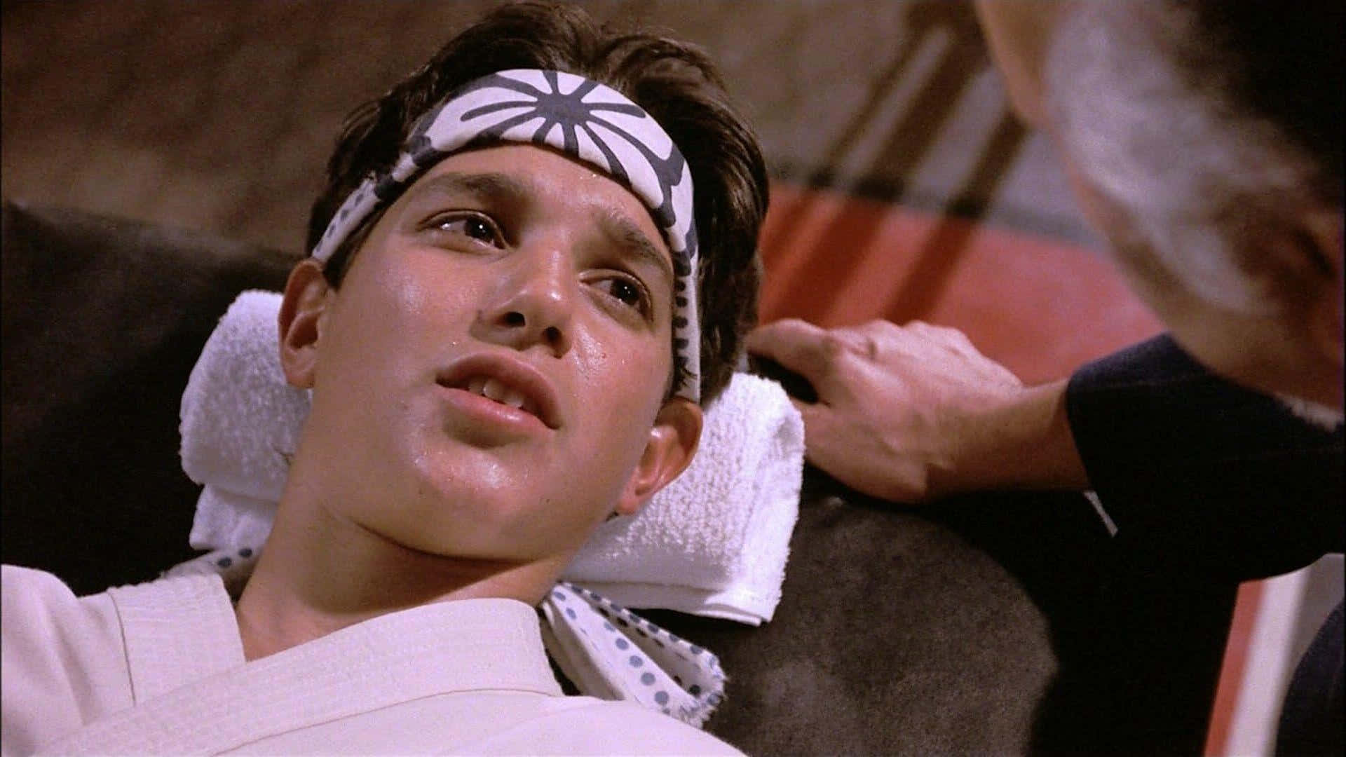 Actor Ralph Macchio pictured in iconic Karate Kid stance Wallpaper
