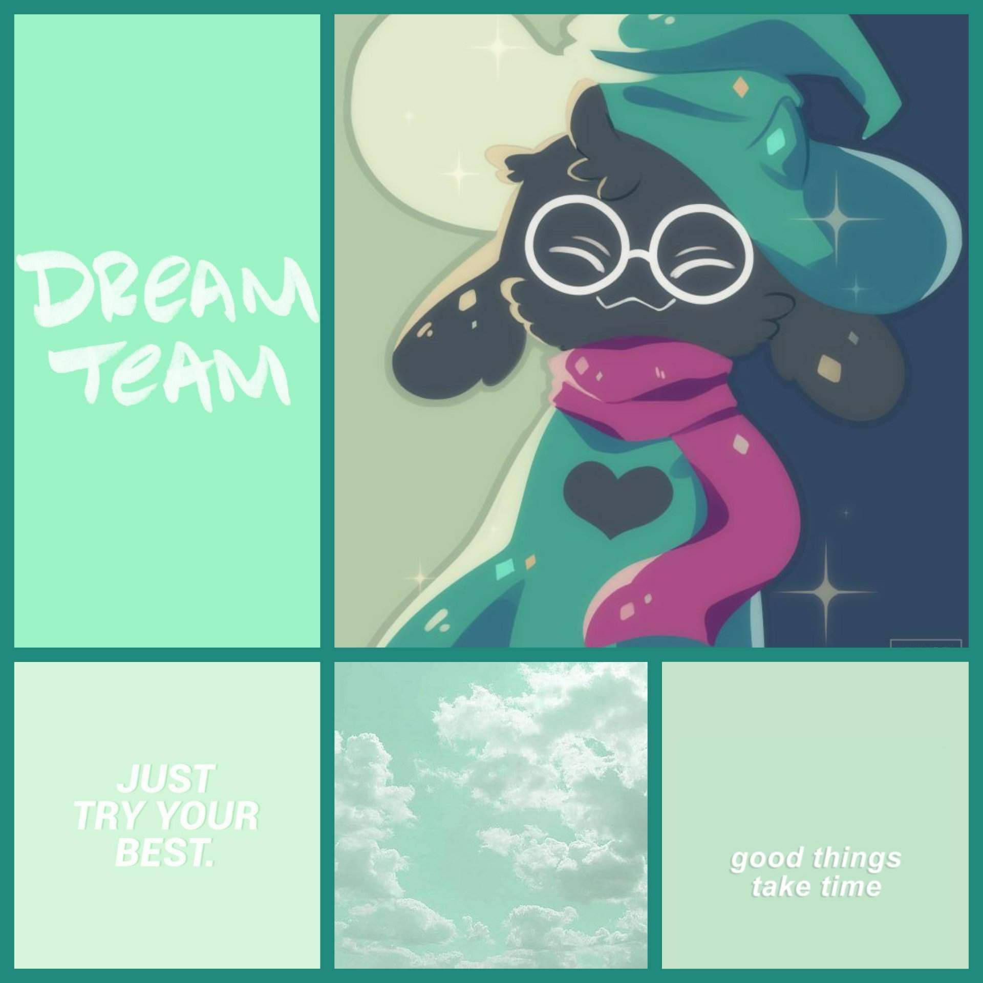 Ralsei Dream Team Poster Wallpaper