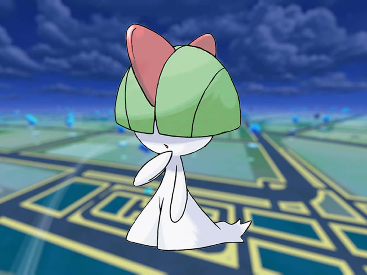 Ralts With Game Map Background
