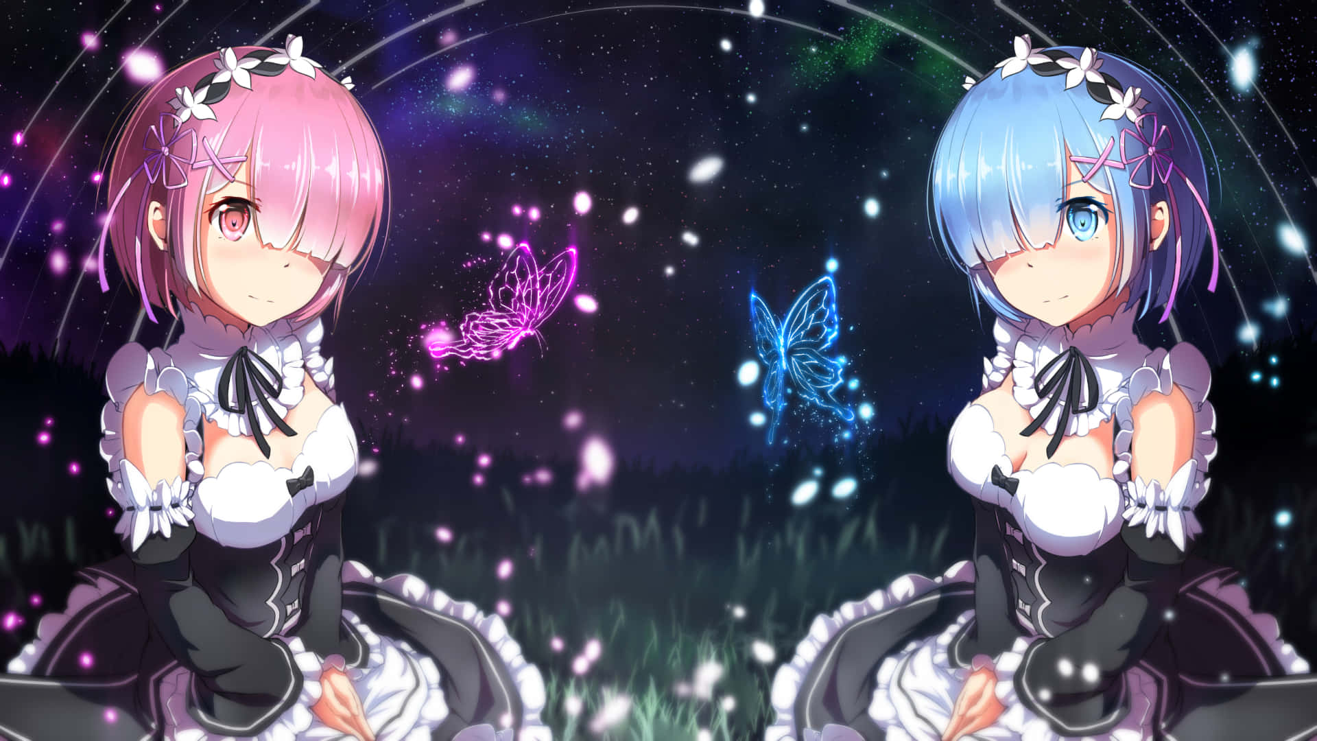 Fate and Fortune intertwining as Ram and Rem's life parallel each other Wallpaper