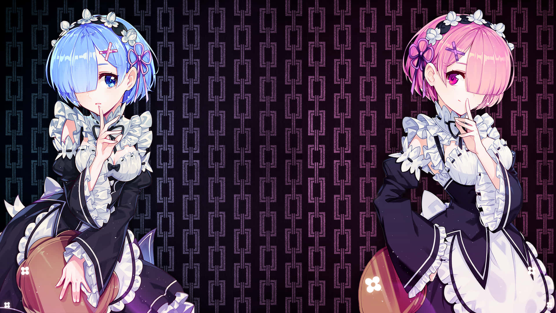 Combining Old and New - Ram And Rem in the Digital Age Wallpaper