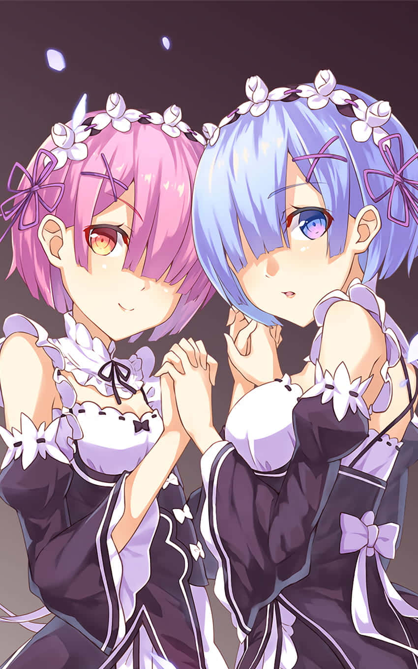 Celebrating the bond of Ram and Rem in Rem's New Year Wallpaper