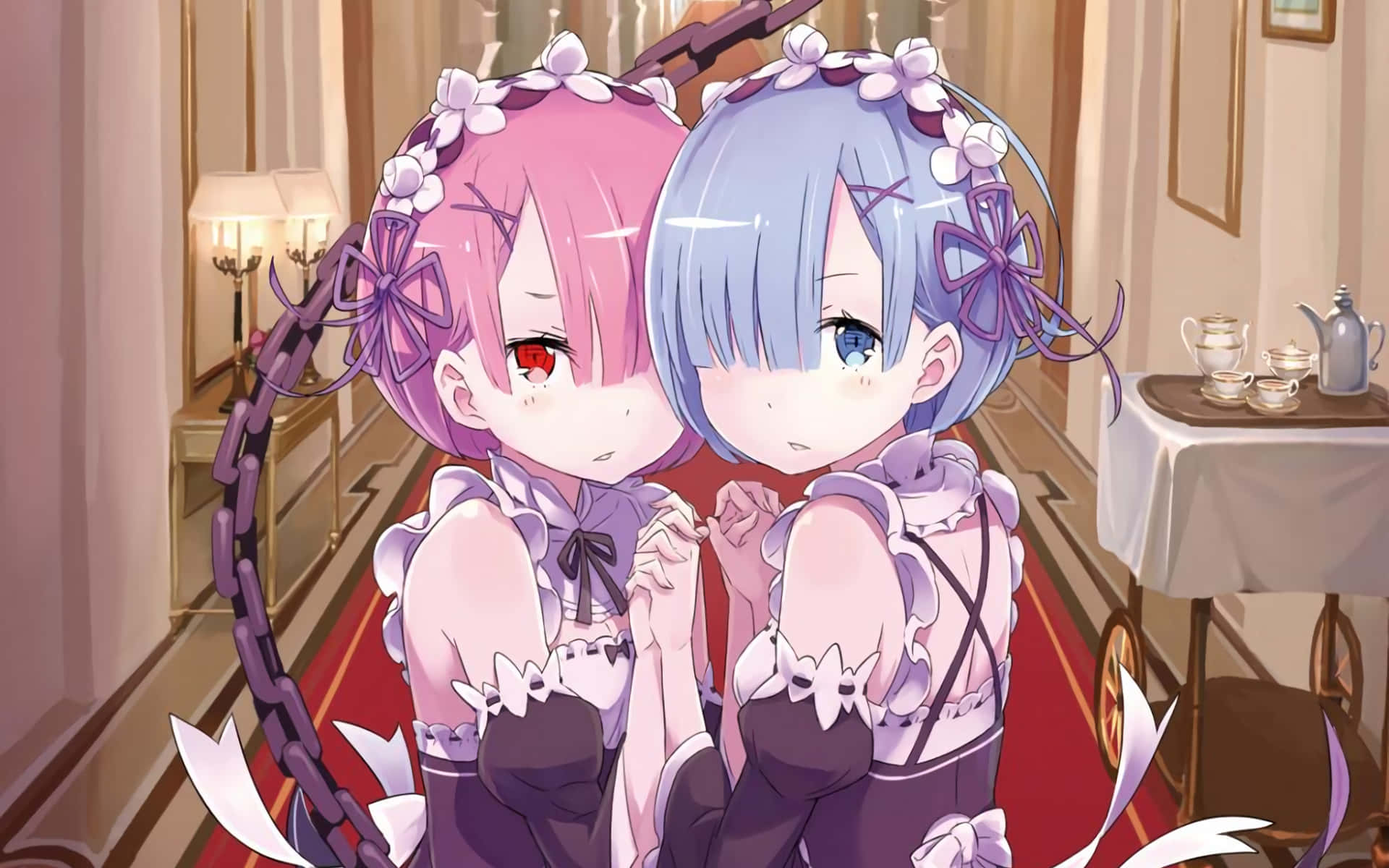 "The Strength of Two: Ram and Rem Join Forces" Wallpaper