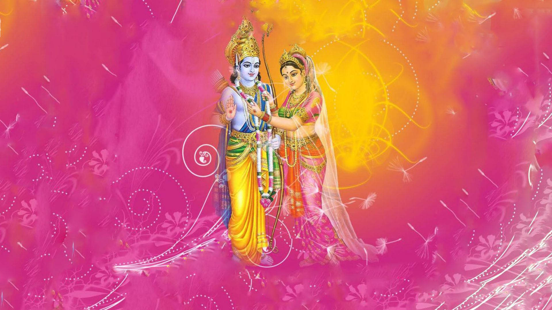 Ramji Mit Hinduistischer Prinzessin Wallpaper