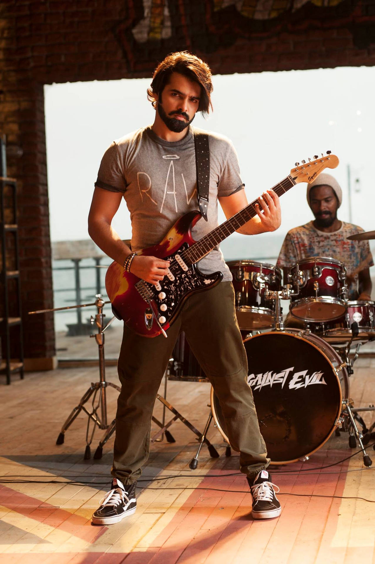 Ram Pothineni With Electric Guitar