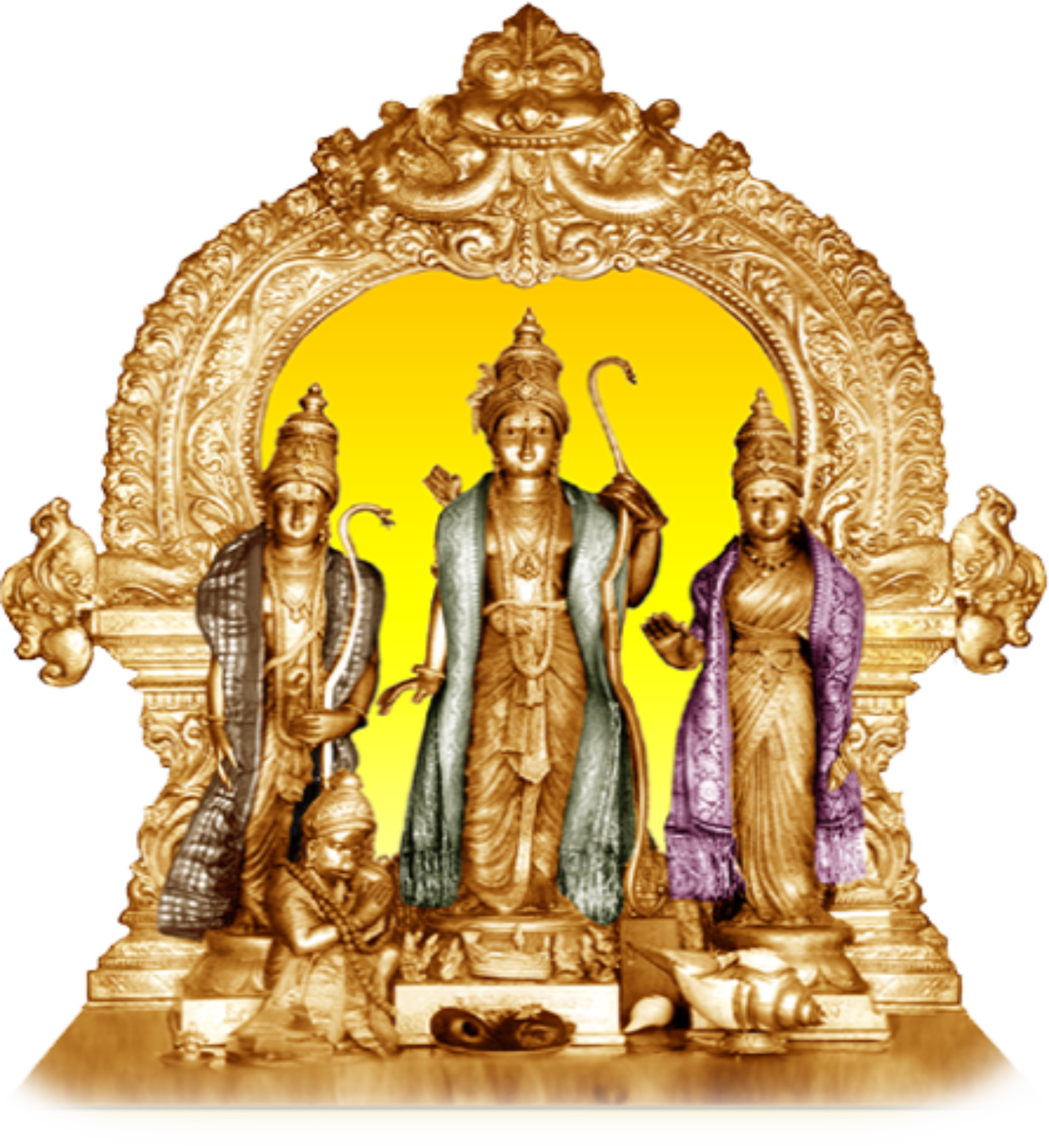 Rama Navami Celebration Idols PNG