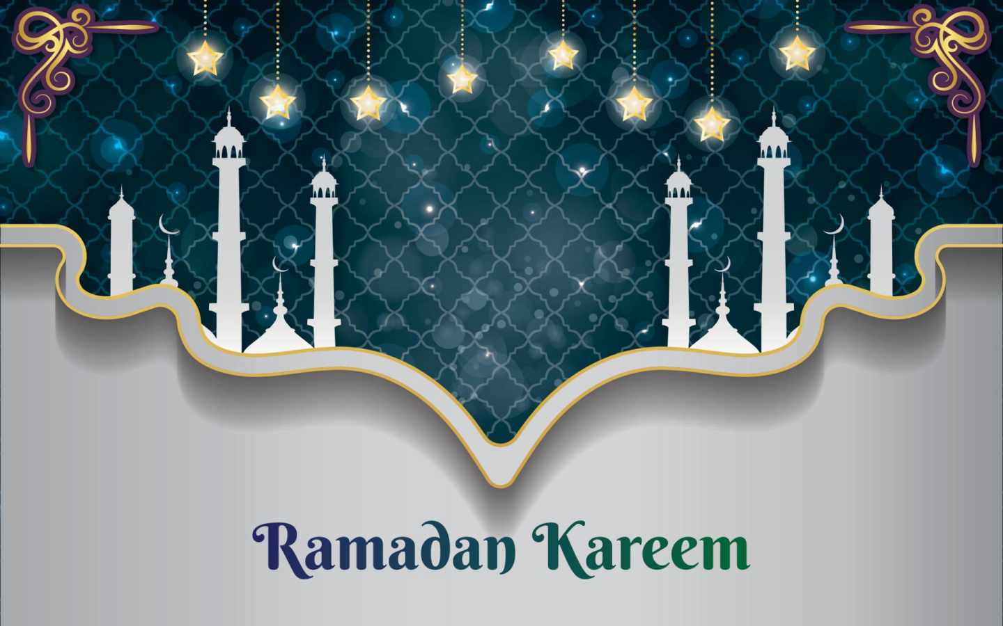 Celebraramadan Este Año Con Estilo Con Este Hermoso Fondo De Pantalla De Ramadan.