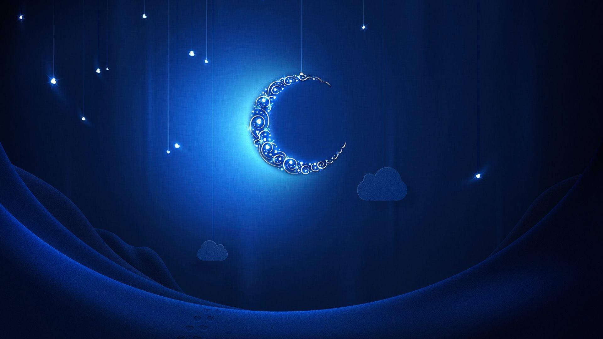 Ramadánluna Azul Del Creciente Fondo de pantalla