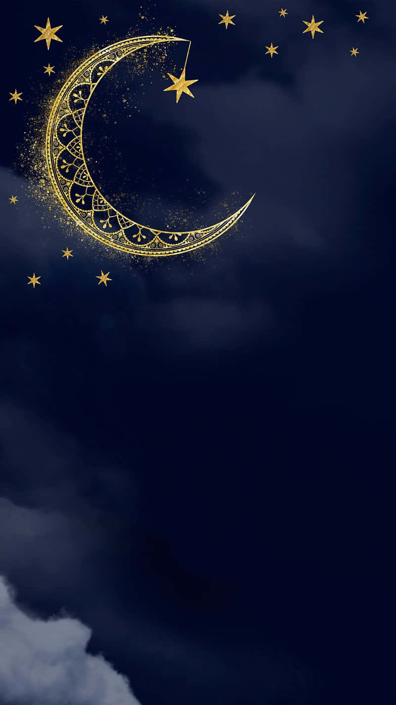Ramadan_ Crescent_and_ Stars_ Night_ Sky Wallpaper