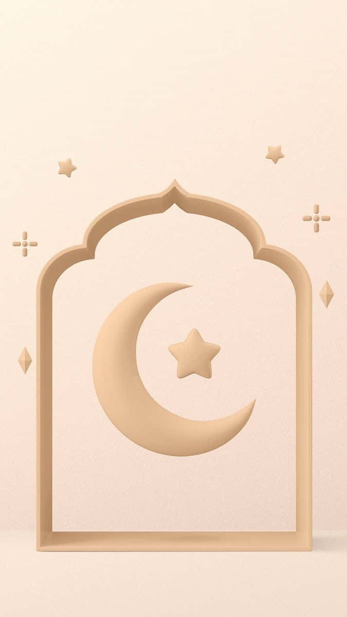 Ramadan Crescent Moonand Star Arch Wallpaper