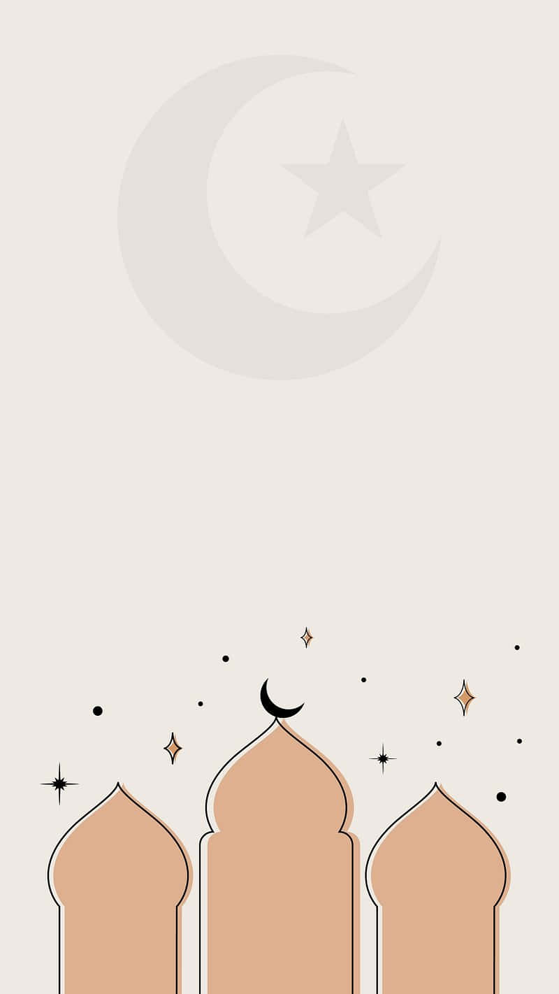 Ramadan Crescentand Star Design Wallpaper