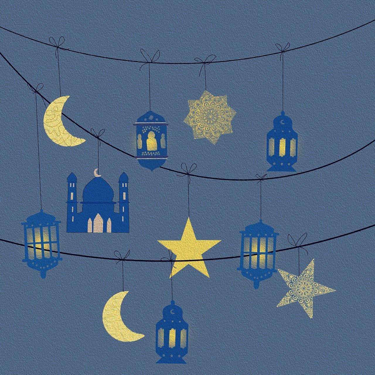 Ramadan Lanternsand Stars Aesthetic Wallpaper