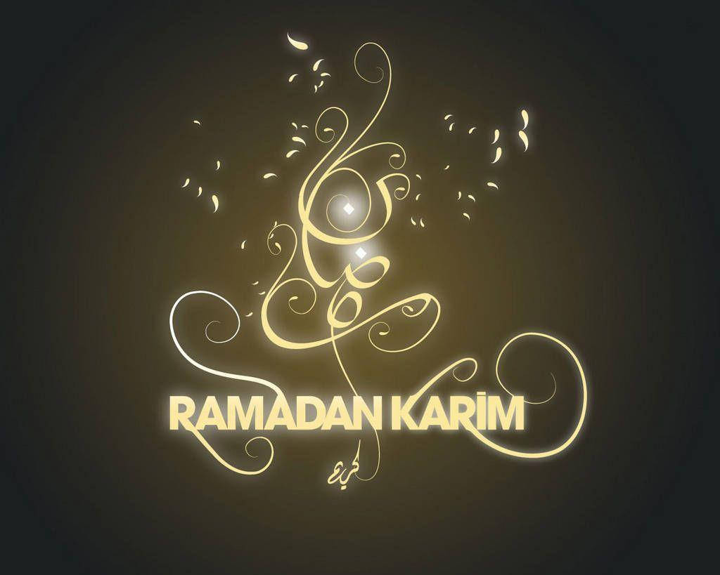 Ramadan Med Guld Abstrakte Linjer Wallpaper