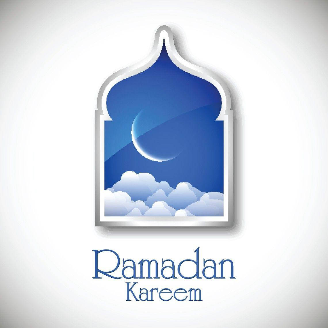 Ramadanmoské På Blå Himmel. Wallpaper