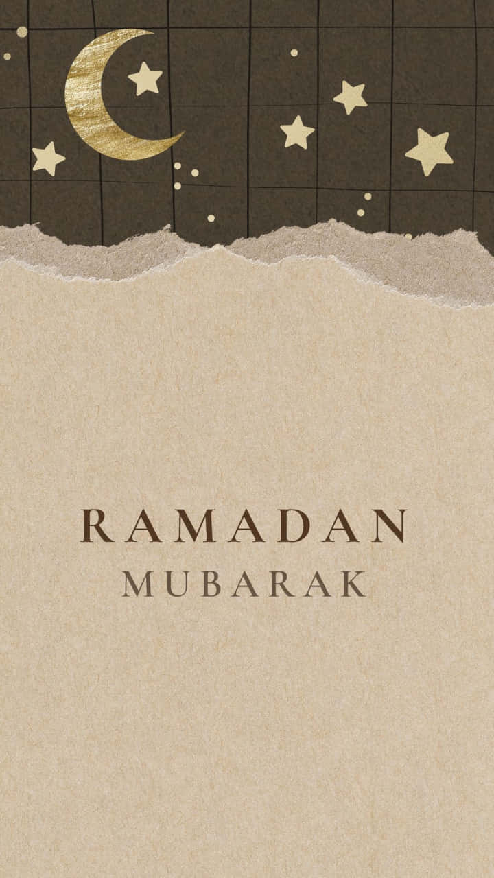 Ramadan Mubarak Crescent Moon Design Wallpaper